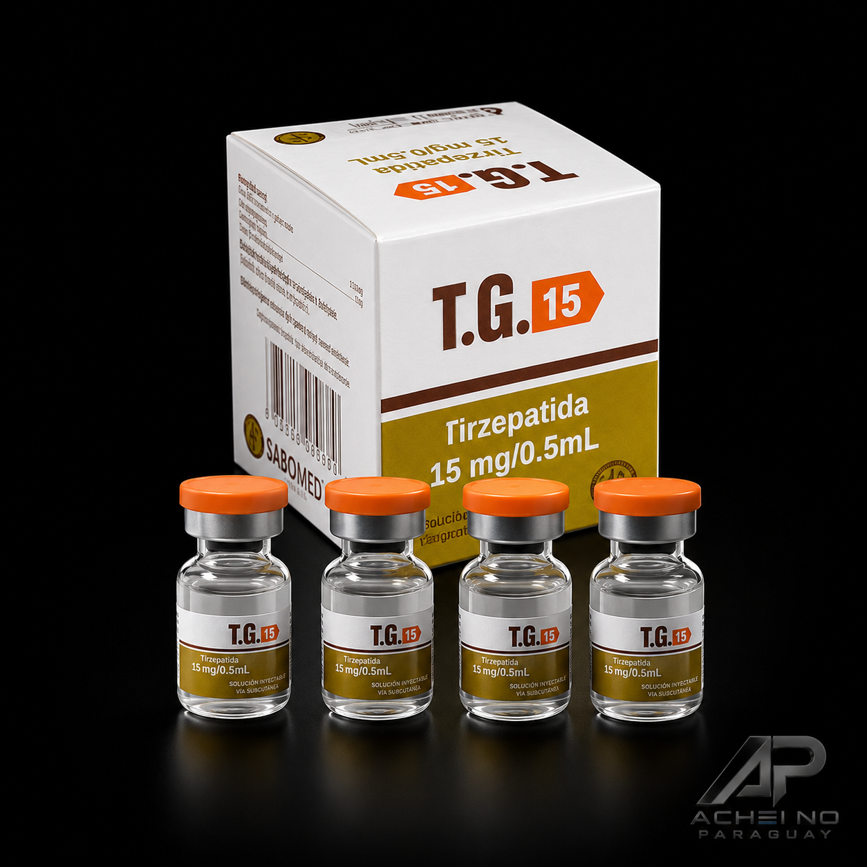 TG Tirzepatida 15mg – Caixa com 4 Ampolas