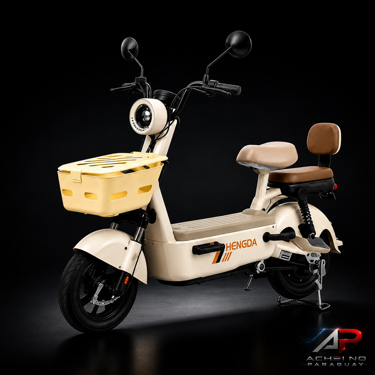 Moto Elétrica Hengda YQ-YYZ 350 watts Autonomia 35 km - Bege